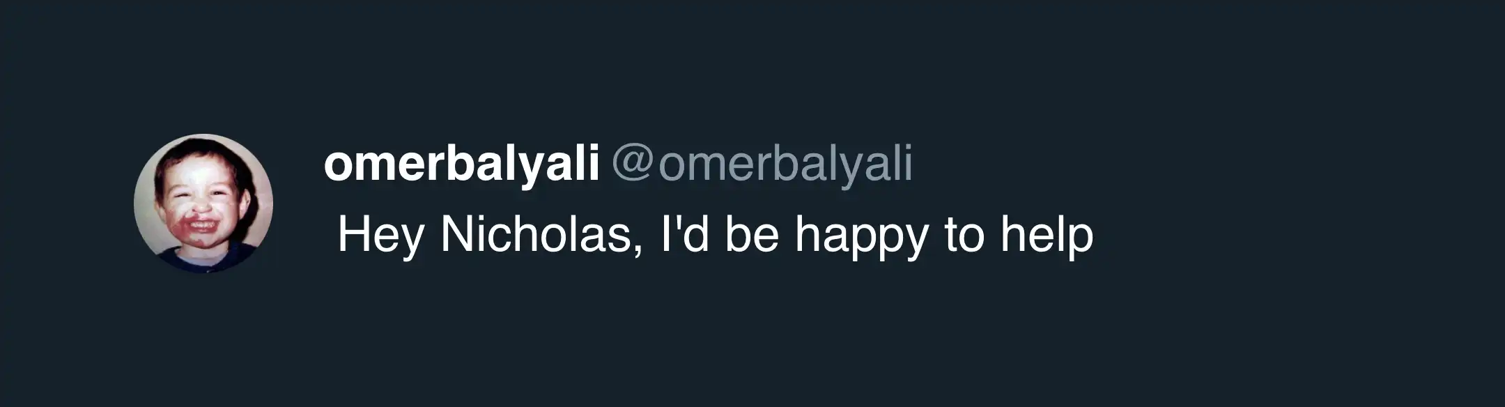 Ömer Balyalı tweet offering help with ESLint logo redesign